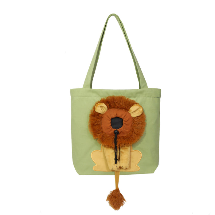 Soft Pet Carriers Lion Design Portable Breathable Bag Cat Dog Carrier Bags Outgoing Travel Pets Handbag With Safety
