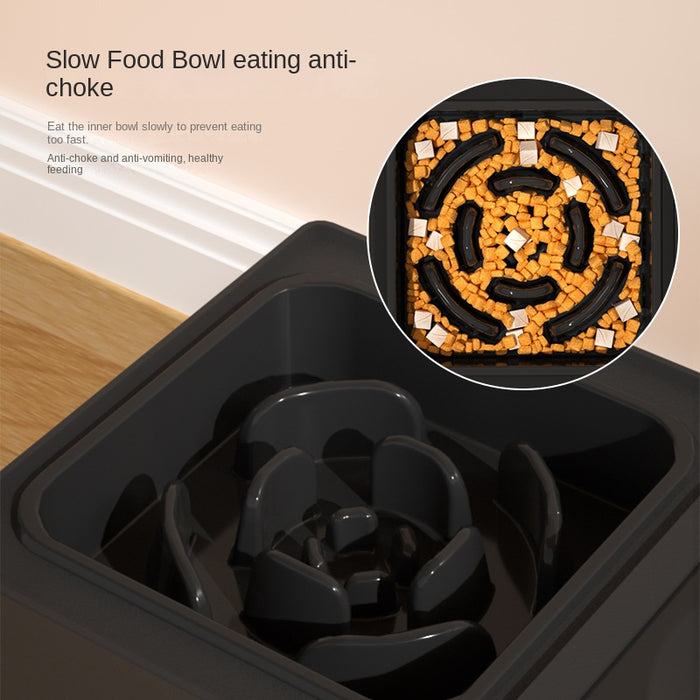 Dog Double Bowls Stainless Stand Adjustable Height Pets Feeding Dish Bowl Big Dog Elevated Food Water Feeders For Dogs