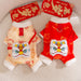 Autumn And Winter Dog New Year's Festive Tang Suits, Cat New Year's Clothing, Teddy Warm Four-legged Cotton Jackets,