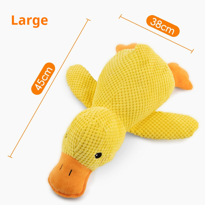 Pet Plush Toy Dog Calming Duck Stuffed Duck Toys Chew Toy Squeaky For Puppy Pet Teeth Cleaning Chew Pillow Toy Pet