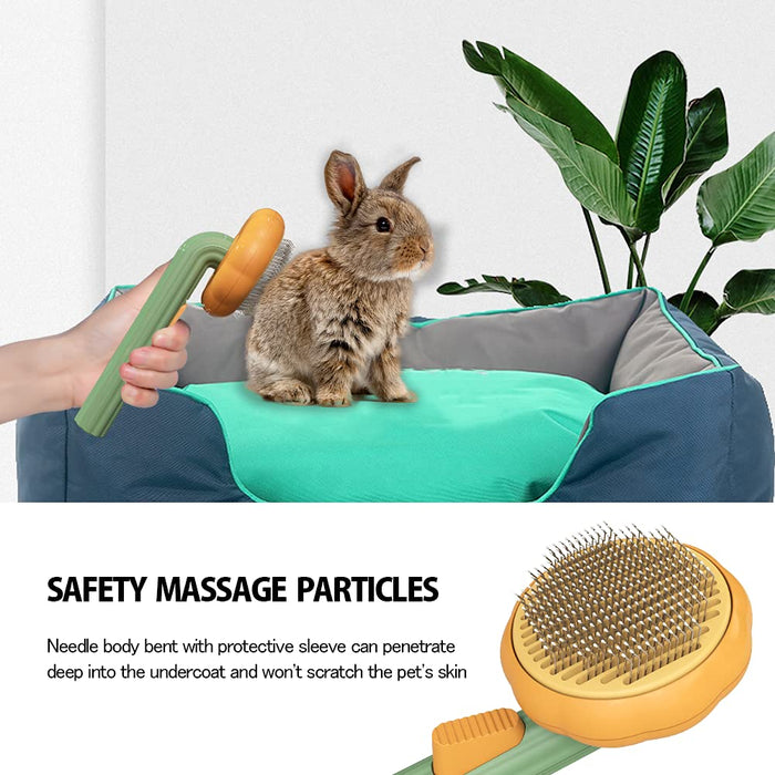 Pet Pumpkin Brush, Pet Grooming Self Cleaning Slicker Brush For Dogs Cats Puppy Rabbit, Cat Brush Grooming Gently