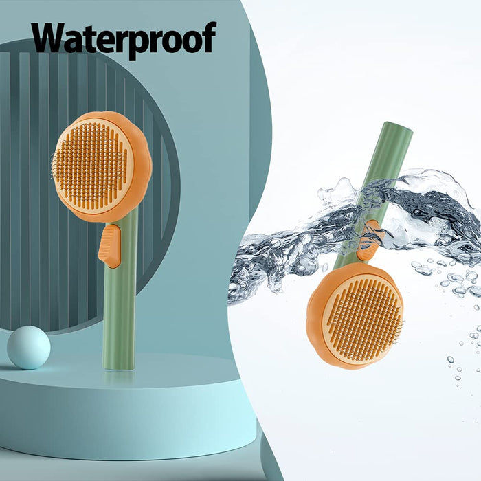 Pet Pumpkin Brush, Pet Grooming Self Cleaning Slicker Brush For Dogs Cats Puppy Rabbit, Cat Brush Grooming Gently