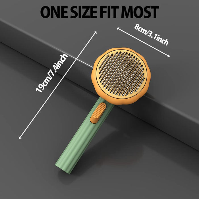 Pet Pumpkin Brush, Pet Grooming Self Cleaning Slicker Brush For Dogs Cats Puppy Rabbit, Cat Brush Grooming Gently