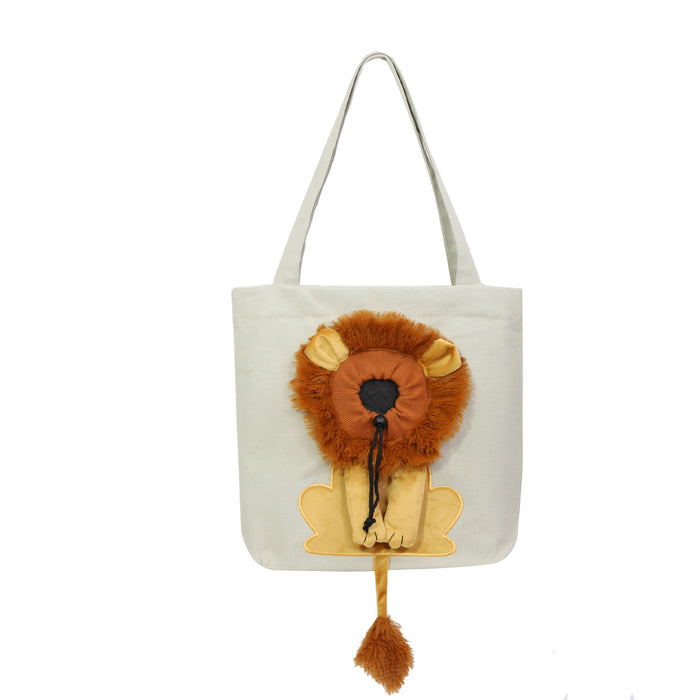 Soft Pet Carriers Lion Design Portable Breathable Bag Cat Dog Carrier Bags Outgoing Travel Pets Handbag With Safety