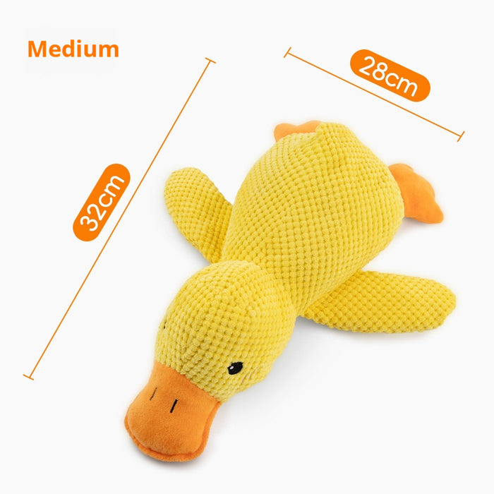 Pet Plush Toy Dog Calming Duck Stuffed Duck Toys Chew Toy Squeaky For Puppy Pet Teeth Cleaning Chew Pillow Toy Pet