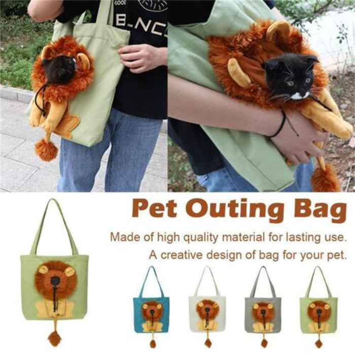 Soft Pet Carriers Lion Design Portable Breathable Bag Cat Dog Carrier Bags Outgoing Travel Pets Handbag With Safety