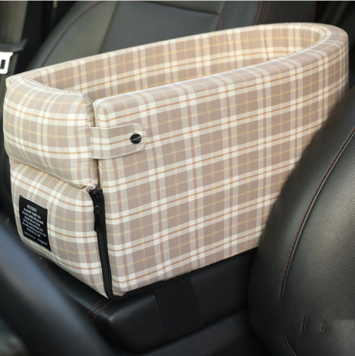 Portable Pet Dog Car Seat Central Control Nonslip Dog Carriers Safe Car Armrest Box Booster Kennel Bed For Small Cat