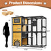 GO Large Cat Catio 4 Tiers Cat Enclosure For Outdoor, Cat House Weatherproof Attached To Window For Multiple Cats With
