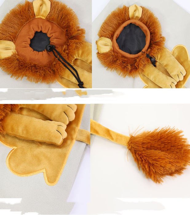 Soft Pet Carriers Lion Design Portable Breathable Bag Cat Dog Carrier Bags Outgoing Travel Pets Handbag With Safety
