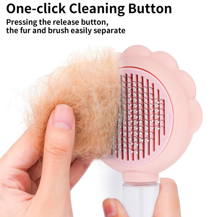 Spray Cat Brushes For Indoor Cats With Release Button Cat Brush For Shedding Massage Grooming Self Cleaning Slicker
