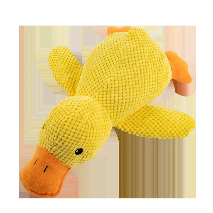 Pet Plush Toy Dog Calming Duck Stuffed Duck Toys Chew Toy Squeaky For Puppy Pet Teeth Cleaning Chew Pillow Toy Pet