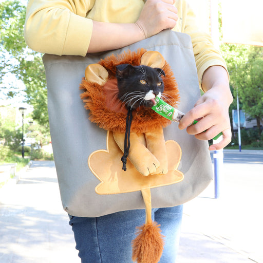 Soft Pet Carriers Lion Design Portable Breathable Bag Cat Dog Carrier Bags Outgoing Travel Pets Handbag With Safety