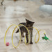 Cat Pets Toys Mouse Shape Balls Foldable Cat Kitten Play Tunnel Funny Cat Stick Mouse Supplies Simulation Mouse Pet