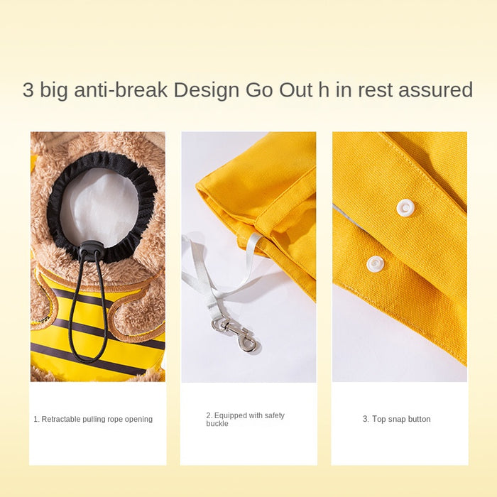 Little Bee Design Cat Dog Carrier Bags Portable Breathable Bag Soft Pet Carriers With Safety Zippers Outgoing Travel