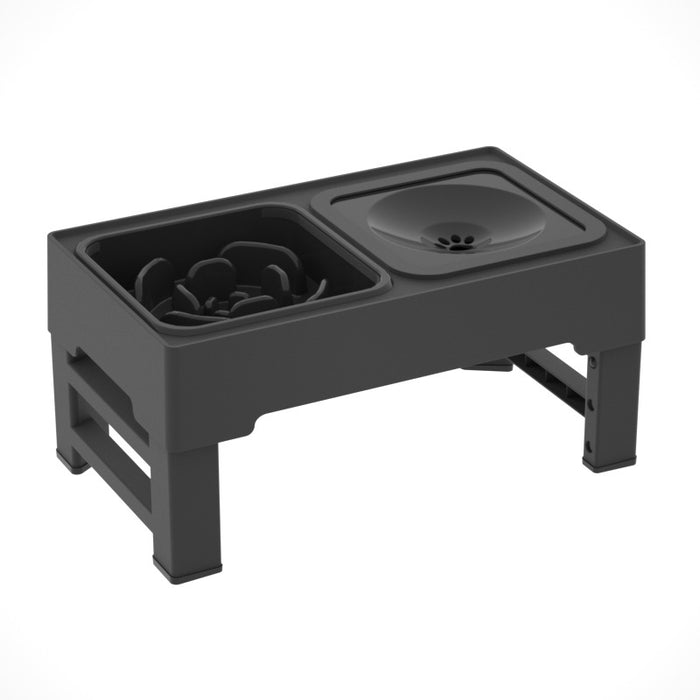Dog Double Bowls Stainless Stand Adjustable Height Pets Feeding Dish Bowl Big Dog Elevated Food Water Feeders For Dogs