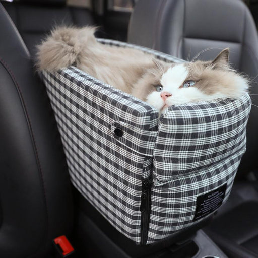 Portable Pet Dog Car Seat Central Control Nonslip Dog Carriers Safe Car Armrest Box Booster Kennel Bed For Small Cat