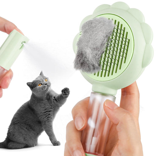 Spray Cat Brushes For Indoor Cats With Release Button Cat Brush For Shedding Massage Grooming Self Cleaning Slicker