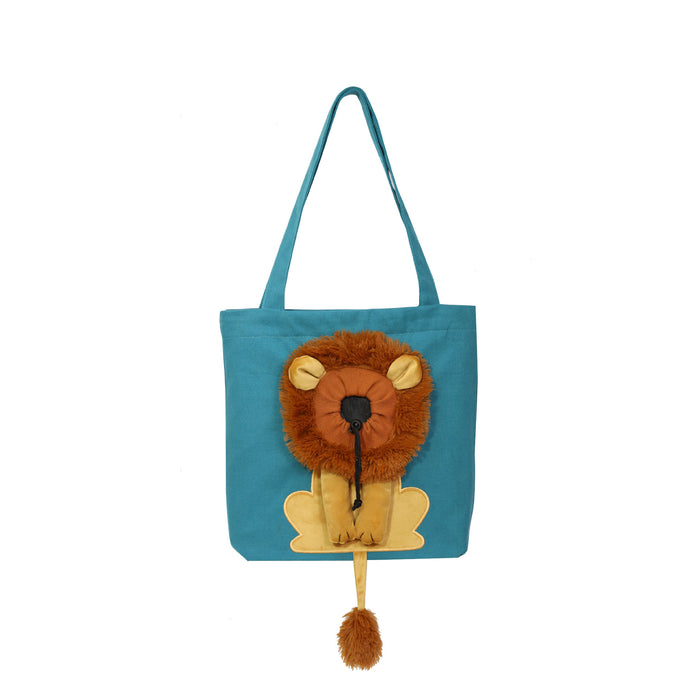 Soft Pet Carriers Lion Design Portable Breathable Bag Cat Dog Carrier Bags Outgoing Travel Pets Handbag With Safety