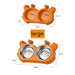 Pet Double Bowl Cat Bowl Removable Stainless Steel