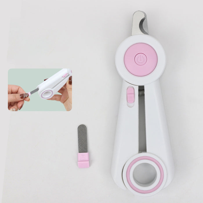 Dog Nail Clippers Nail Grinder Cat Nail Clippers Build-in LED Light Anti-blood Position Nail Clippers Pet