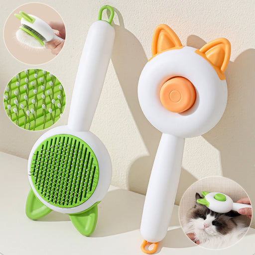 Pet Dog Brush Cat Comb Self Cleaning Pet Hair Remover Brush For Dogs Cats Grooming Tools Pets Dematting Comb Dogs