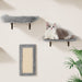 Wall Mounted Cat Shelves Tree With Jump Boards Hammock Sofa Grip Set Of 6