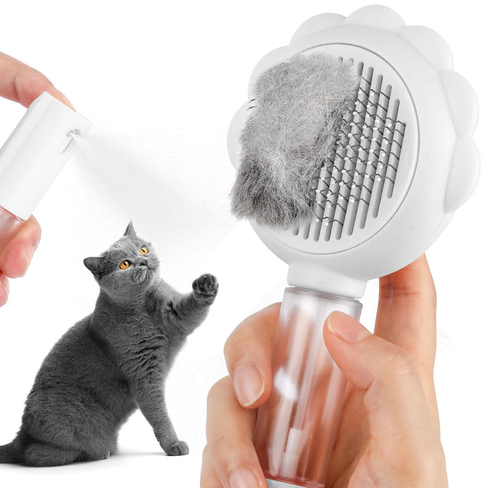 Spray Cat Brushes For Indoor Cats With Release Button Cat Brush For Shedding Massage Grooming Self Cleaning Slicker