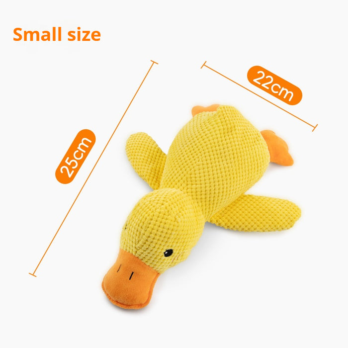 Pet Plush Toy Dog Calming Duck Stuffed Duck Toys Chew Toy Squeaky For Puppy Pet Teeth Cleaning Chew Pillow Toy Pet