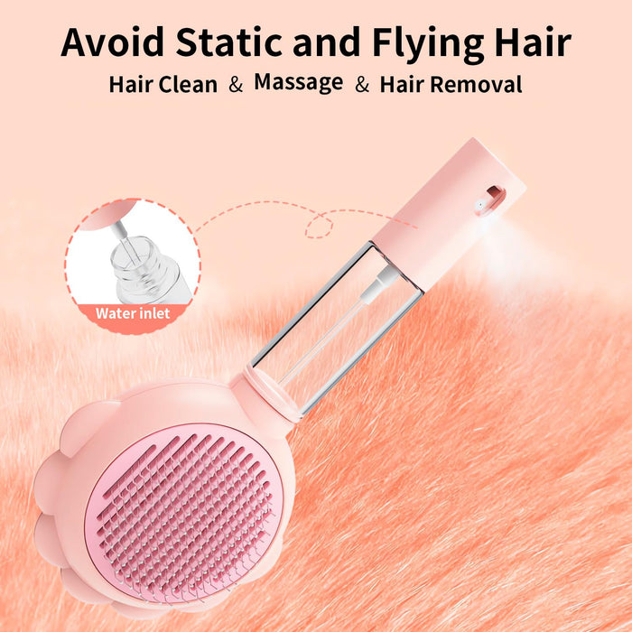 Spray Cat Brushes For Indoor Cats With Release Button Cat Brush For Shedding Massage Grooming Self Cleaning Slicker
